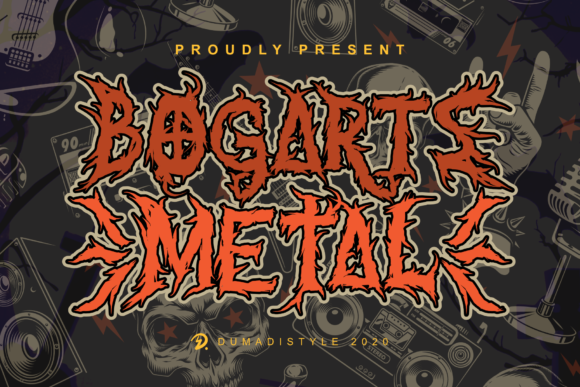 Bogarts Metal: A Spooky Display Font for Crafters and Product Designers