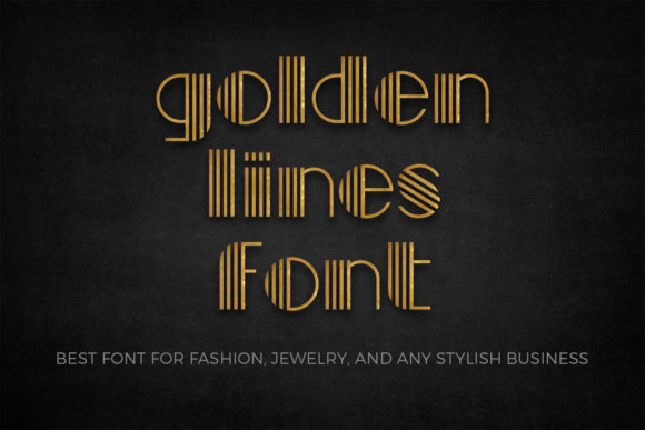 Golden Lines: A Unique Display Font for Crafters and Product Creators