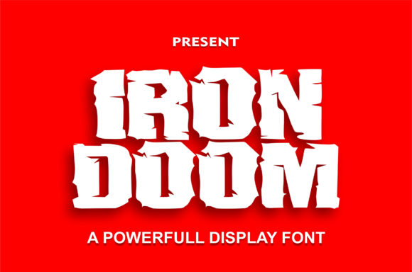 Iron Doom: A Bold Display Font That Elevates Handmade Product Design