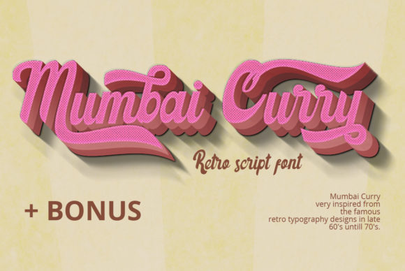 Mumbai Curry: A Vintage Display Font for Modern Web Design