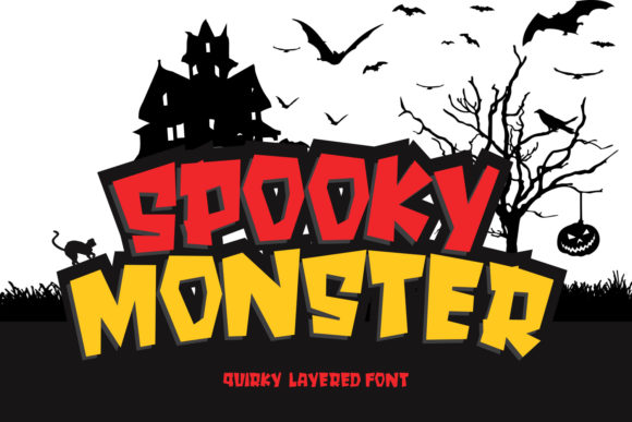 Spooky Monster: The Bold Display Font for Halloween-Themed Marketing
