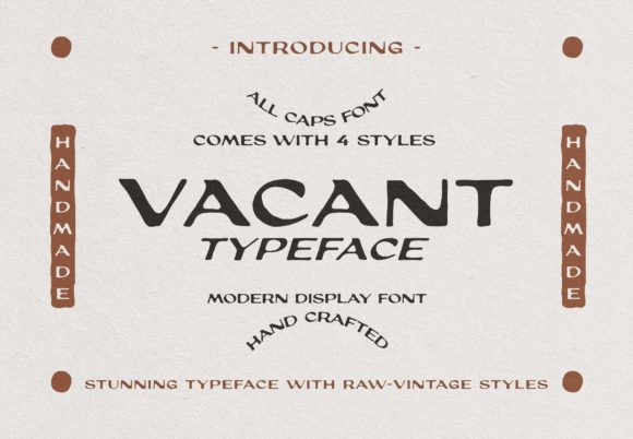 Vacant: A Designer’s Take on This Bold Display Font