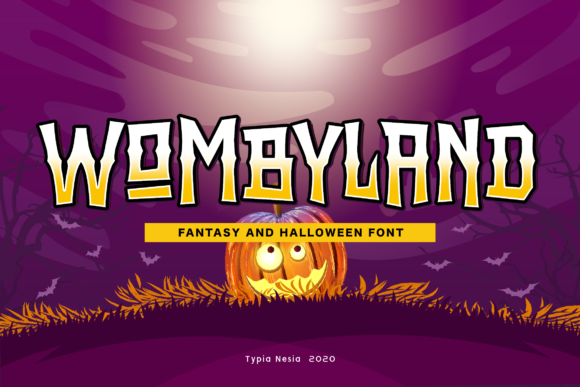 Wombyland: A Bold Display Font for Halloween-Inspired Web Design